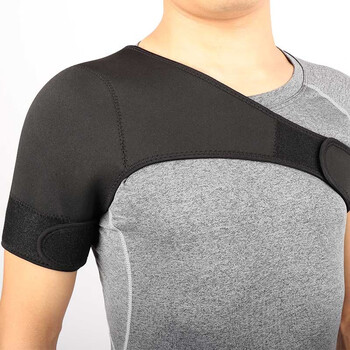 护肩肩部防护可调节加压绑带羽毛球篮球肩托护具 左 均码【图片 价格