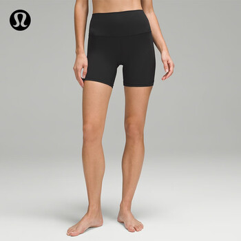 lululemon 丨Align™ 女士运动高腰紧身短裤 6" LW7BG3S 黑色(LW7BG3S) 14