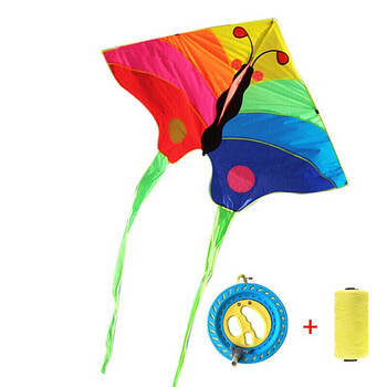 定制可爱布丁风筝套装儿童卡通子户外玩具纸鸢大号线轮套装2米蝴蝶18