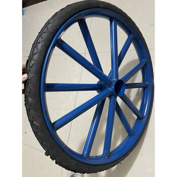 工地手推车轮胎26×21/2劳动车实心轮子板车斗车架子人力车钢圈御舵