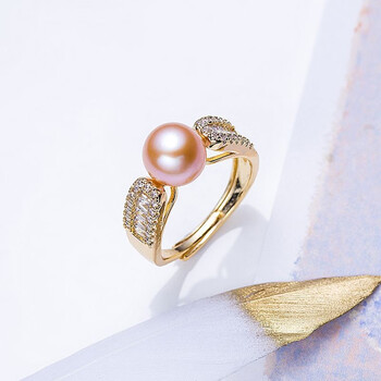 oliveira奥利维拉 淡水珍珠戒指 守护之翼  c1-4321