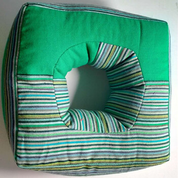 耳枕 老粗布纯棉一孔小枕头护耳枕耳机枕,旅行枕,午休枕等内填荞麦壳