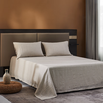 一雨一禾 纯亚麻床单床笠 全麻a类清爽不粘身 亲肤透气 吸汗易干床品