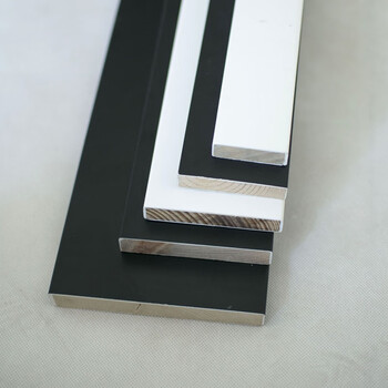 烤漆平板平面踢脚线装饰线条现代极简风木线条 4公分白色平板平板脚线