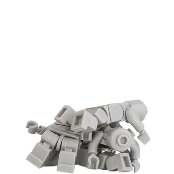 人气动漫超可动链电锯人电次波奇塔拼装积木人仔玩具 xw610灰色超可动