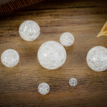 vancrudeannora白水晶爆花晶散珠圆珠手工diy饰品半成