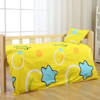幼儿园被子三件套宝宝午睡被儿童含芯可拆洗卡通被褥夏 黄海星 枕头套