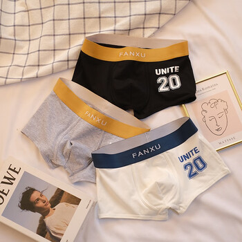 wear 男士内裤内裤男平角裤内裤男运动短裤个性潮流四角裤透气裤衩