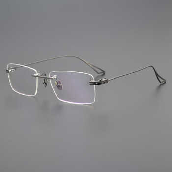 CELLI日本超轻纯钛眼镜框商务男士潮大脸近视有度数无框方眼镜架女镜架
