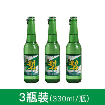 康创优品老式大白梨气泡水老汽水碳酸饮料小玻璃瓶夜市小白梨 3瓶装