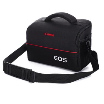 YOPHY 数码相机包相机包单反单肩斜跨摄影包GG-横线EOS 防水款黑色小号