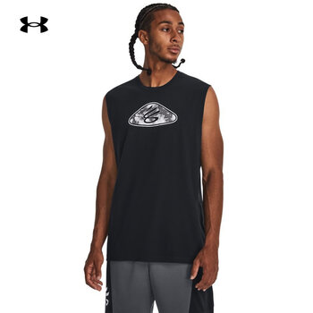 安德玛ua秋冬库里curry男子篮球运动背心黑色001s