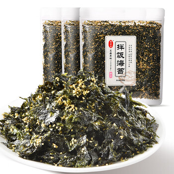 膳源泽 韩国拌饭海苔碎 芝麻海苔碎 150g*3袋*3件