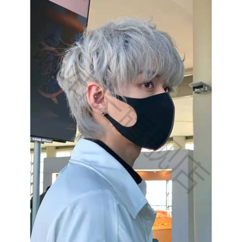 网假发男假发男短直发韩系微分碎盖日常可斜可齐刘海短发奶奶灰男生全