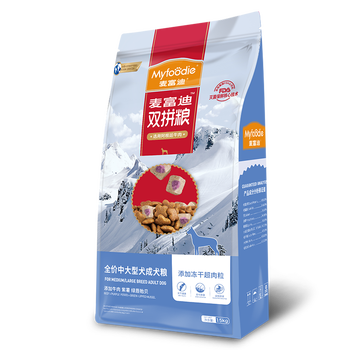 麦富迪的狗粮好不好(麦富迪麦富迪狗粮 超肉粒双拼粮 中大型犬全价成犬粮15kg质量如何)