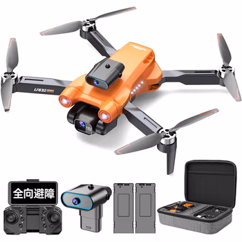 

LOPOM高清无刷专业航拍无人机儿童遥控飞机电调男孩四轴飞行器生日礼物 6K电调双摄-无刷动力版(双电)-橙