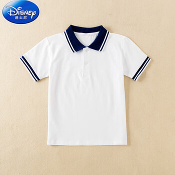 衣服夏季男童短袖polo衫小学生校服中大儿童白色翻领t恤女童学院童装