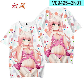 猫娘乐园动漫周边t恤巧克力nekopara二次元cos短袖休闲衣服宽松4xs