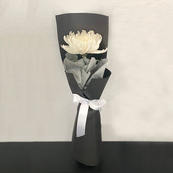 琐拉鲜花速递祭奠追悼丧葬菊花重阳节祭祀全国同城实体花店配送 单支