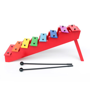 Orff儿童乐器彩色八音阶梯琴 幼儿园音乐启蒙手敲琴 楼梯钟琴 红色彩色琴片