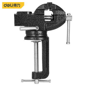 得力deli小台钳小型台虎钳迷你工作台家用桌钳夹具diy平口钳多功能夹