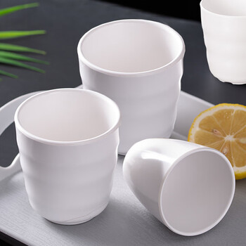 佳驰(jiachi)商用密胺杯子 饮料杯果汁杯餐饮仿瓷水杯酒店餐具1个装10