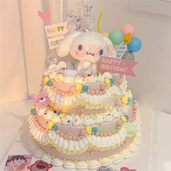 玉桂狗生日蛋糕创意定制卡通复古手绘送儿童闺蜜女友全国北京上海广州