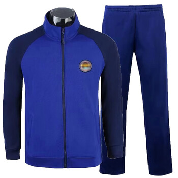 19新款缝布标专职队长袖体能作训服火焰蓝色春秋企业消防员冬季加绒