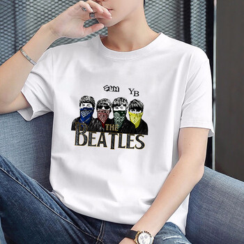 leewaygxg实拍夏天纯棉短袖t恤新款男士t恤男生宽松ins潮印花体恤男