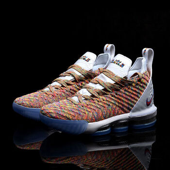 bkqu篮球鞋联名鸳鸯18代实战运动鞋17代气垫鞋全战靴 詹姆斯16灰彩虹