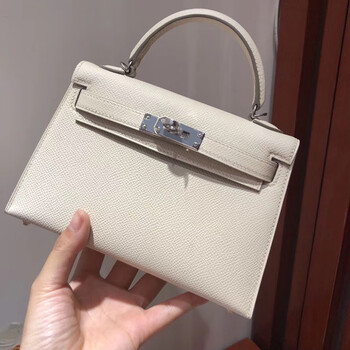 全手工缝制二代凯莉包奢侈品牌大牌凯丽包迷你手提斜挎包真皮小包 19