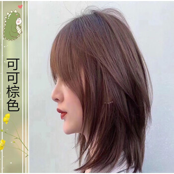 流行色自己在家染发植物显白无需褪色雾灰棕白 可可茶色【直接染】