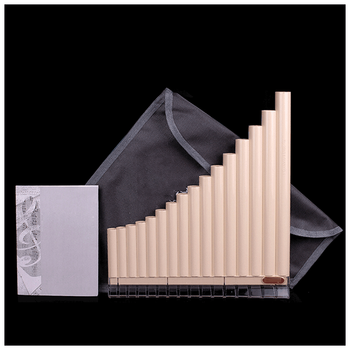 排笛16管小学生初学乐器18管吹嘴音符贴排箫民族吹奏乐器16管象牙白