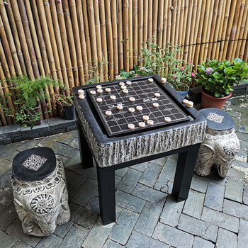 朴蝶公园象棋桌 象棋围棋双面二合一两用棋台公园户外室外五子棋盘桌