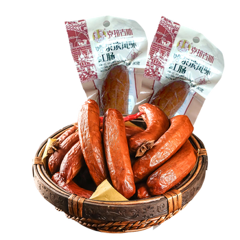 克拉古斯 哈尔滨风味红肠猪肉俄式风味香肠休闲零食早餐开袋即食东北特产 哈尔滨风味红肠90g*2根 真空独立包装方便携带干净卫生