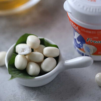 (lotte)韩国乐天原味木糖醇口香糖阿尔法清新口气冰爽夹心桶装泡泡糖