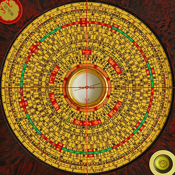 崇道堂罗盘高精度专业三元三合综合盘大字体指南针随身携带小号大号八