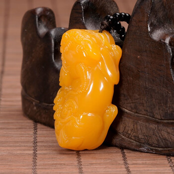 岚珊黄龙玉貔貅吊坠玉石立体貔貅挂件男女款玉佩吊坠有求必应貔貅玉佩