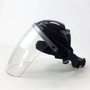 以勒 （PROVIDE）头戴式防护面罩 实验室 防酸碱 防液体飞溅 焊工焊接焊帽氩弧焊面屏有机面罩 透明面屏【黑顶】
