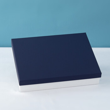 莫卡奇 蓝色大号简约包装盒礼品盒相框盒围巾盒装礼品衣服礼盒定制印