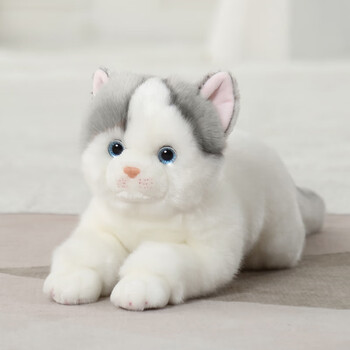 科迈特毛绒玩具蓝白猫公仔玩偶摆件七夕情人节礼物送女友男生生日礼物