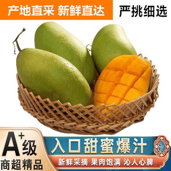 集年鲜 海南大青皮芒 净重4.5斤铂金果（单果200起）