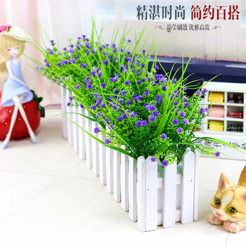 仿真塑料绿植白色木质栅栏装饰品花假植物盆栽摆件隔断水草玫瑰花遮挡墙壁50厘米白栏拍下备注花色 图片价格品牌报价 京东
