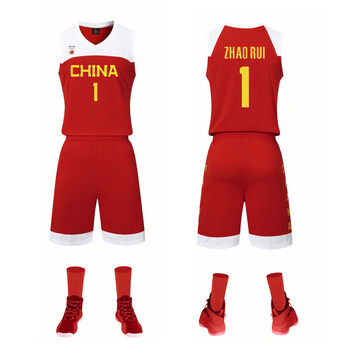 掉】19中国队篮球服套装男世界杯比赛训练队服易建联球衣男篮背心印字