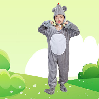 儿童小果蔬菜演出服幼儿园话剧小老鼠吃辣椒时装秀表演服装长款老鼠80