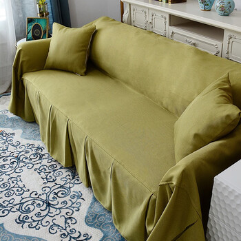 美妠斯沙发巾盖布全盖布艺四季通用棉麻简约现代纯色北欧定做沙发套罩
