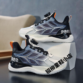 安踏旋转纽扣男童运动鞋新款儿童休闲透气男孩跑步鞋中大童老爹鞋潮鞋