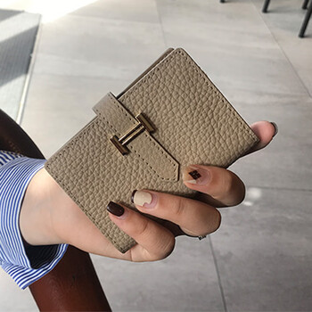 calvinklein超薄钱包女短款2022新款小众设计ins精致高档多卡位小卡包