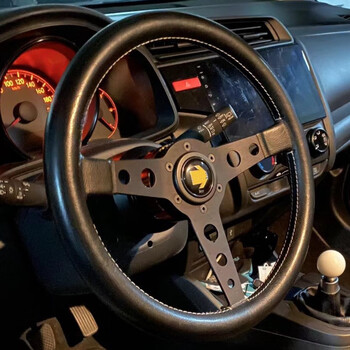 汽车方向盘14寸高尔夫捷达雨燕赛车方向盘北斗星改装方向盘 底座