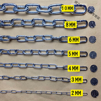 沁岑镀锌铁链子防盗狗链焊接铁链条栓牛景观护栏铁索链河道防护秋千链